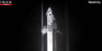 Foguete Terran 1 da Relativity Space decolou da Estação Espacial de Força do Cabo Canaveral, na Flórida (EUA)  Foto: Reprodução / Youtube Relativity Space