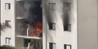Incêndio atinge prédio na zona sul de SP; vítima salta de 6º andar para tentar escapar do fogo  Foto: Reprodução