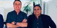 Nos últimos tempos, Piquet se mostrou bem alinhado com o presidente Bolsonaro  Foto: Jair M. Bolsonaro/Twitter