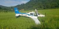 Avião com cinco pessoas cai no norte de Santa Catarina   Foto: Reprodução/Redes Sociais