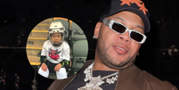 O filho do rapper Flo Rida, Zohar Paxton, sofreu uma queda da janela no quinto andar de um prédio.  Foto: Getty Images, Reprodução/News12 / Purepeople