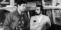 Robert De Niro e Martin Scorsese nos bastidores de Taxi Driver.  Foto: Adoro Cinema