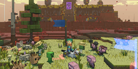 Batalhas de Minecraft Legends combinam ação e estratégia em tempo real  Foto: Mojang / Divulgação