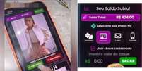 Suposto app ligado à Shein pagaria até R$ 2 mil por dia para quem curtir looks; imagens mostram saques médios de R$ 400 em divulgações no Instagram (Imagem: Captura de tela/Canaltech)  Foto: Canaltech