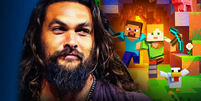 Jason Momoa é um dos nomes confirmados para o filme de Minecraft  Foto: Game On / Montagem