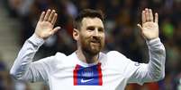Lionel Messi, do PSG, comemora gol contra o Nice pelo Campeonato Francês neste sábado, 8.  Foto: Eric Gaillard / Reuters