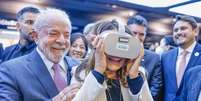 Lula visitou showroom da Huawei  Foto: Ricardo Stuckert