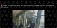 Vídeo de alunos jogando cadeiras em invasor foi gravado em 2018, não recentemente  Foto: Aos Fatos