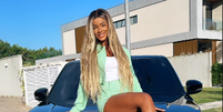 Brunna mostrou o carro em seu perfil em uma rede social  Foto: Reprodução/Instagram/@brunnagoncalves