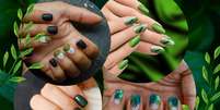 Verde nas unhas decoradas! 20 nail arts para te convencer a dar uma chance para a cor neste Outono.  Foto: Shutterstock / Purepeople