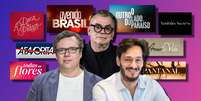 João Emanuel Carneiro, Walcyr Carrasco e Bruno Luperi: poucos autores de novelas estão em alta na Globo  Foto: Fotomontagem: Blog Sala de TV