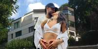 Neymar e Bruna exalam felicidade com a gravidez do 1° filho  Foto: Fotomontagem: Blog Sala de TV
