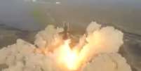 "O veículo teve diversos motores desligados durante o teste de voo, perdeu altitude e então começou a cair", afirmou a SpaceX.  Foto: Reprodução/Twitter SpaceX / Flipar