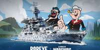 Popeye e Brutus vão se tornar comandantes em World of Warships  Foto: Wargaming / Divulgação