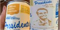 Nestlé afirma que não fez lata personalizada de leite condensado recebida por Bolsonaro  Foto: Reprodução/Redes Sociais