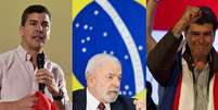 Montagem de fotos na seguinte ordem: Santiago Peña, Luiz Inácio Lula da Silva e Efraín Alegre  Foto: Getty Images / BBC News Brasil