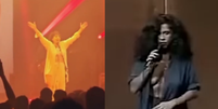 Montagem: Adriana Calcanhotto em apresentação na última quinta-feira, 27, e Gal Costa em 1994  Foto: Reprodução/Instagram e Reprodução/Youtube