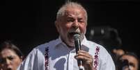 Lula fez discurso sobre as fake news em ato de 1º de maio   Foto: Taba Benedicto / Estadão