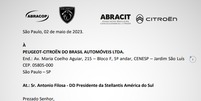 Notifica&ccedil;&atilde;o extra-oficial dos concession&aacute;rios Peugeot e Citro&euml;n  Foto: Abracorp / Abracit / Guia do Carro