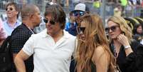 Shakira e Tom Cruise no GP de Fórmula 1  Foto: Jeff Robinson/Icon Sportswire via Getty Images