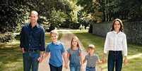 William, Kate e filhos  Foto: Reprodução/Instagram/@princeandprincessofwales