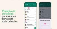 WhatsApp lan&ccedil;a recurso de prote&ccedil;&atilde;o de conversas por senha e biometria.  Foto: WhatsApp / Oficina da Net