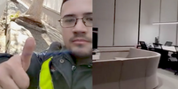 Motoboy grava vídeo em calçada e viraliza nas redes sociais  Foto: Reprodução/TikTok