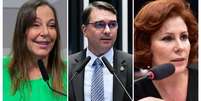 Mara Gabrilli, Flávio Bolsonaro e Carla Zambelli foram condenados  Foto: Geraldo Magela/Agência Senado, Roque de Sá/Agência Senado e Zeca Ribeiro/Câmara dos Deputados / Estadão