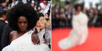 Viola Davis brilha com look volumoso no Festival de Cannes 2023!  Foto: (Photo by Ernesto S. Ruscio/Getty Images for Campari) & Photo by Kristy Sparow/Getty Images) / Manequim