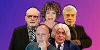 Jô Soares, Gilberto Braga, Theresa Amayo, Chico Anysio e Pedro Paulo Rangel: tristeza por decisões da Globo  Foto: Fotomontagem: Blog Sala de TV