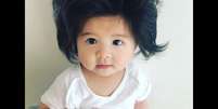 A bebê Chanco nasceu com muito cabelo e isso deixou seus pais para lá de surpresos..  Foto: Instagram, @babychanco / Purepeople