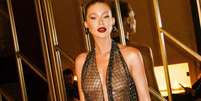Marina Ruy Barbosa repete transpar&ecirc;ncia ousada em Cannes; vestido foi j&aacute; usado por cantora internacional.  Foto: Getty Images / Purepeople