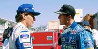 Senna e Schumacher durante a temporada de 1994  Foto: Twitter / Divulgação