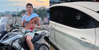 Meno Kabrinha foi baleado na cabe&ccedil;a em tentativa de assalto em Guaruj&aacute;  Foto: Reprodu&ccedil;&atilde;o/Instagram e Reprodu&ccedil;&atilde;o/Instagram/@plantaoguarujasp