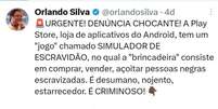 Print mostra tuíte do deputado Orlando Silva e nota dos usuários do Twitter que diz que mensagem contém desinformação  Foto: Aos Fatos