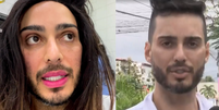 O médico Carlos Vinícius da Costa se maquiou e usou peruca para defender amigo de homofobia  Foto: Reprodução/Instagram e Reprodução/TV Bahia