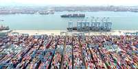 Porto de Qingdao, China
09/05/2022.  China Daily via REUTERS  Foto: Reuters