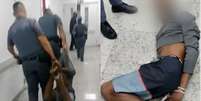 Homem negro suspeito de furtar supermercado foi amarrado e arrastado por PMs  Foto: Reprodução/TV Globo