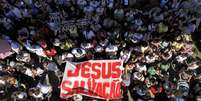 No Brasil, a primeira Marcha para Jesus aconteceu em 1993  Foto: Getty Images / BBC News Brasil