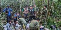 Crianças colombianas foram resgatadas após 40 dias  Foto: Divulgação/Forças Armadas da Colômbia