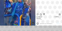 Vídeo alega que pessoa vestida de borboleta em Parada LGBT+ em São Paulo seria o ministro Flávio Dino, o que não é verdade  Foto: Aos Fatos