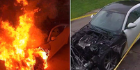 Streamer tem carro de R$ 600 mil incendiado por seguidor durante f&eacute;rias  Foto: Reprodu&ccedil;&atilde;o/Twitter/@KyleeCarterrr