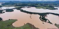 Inundação provocada por passagem de ciclone em Canaá, no Rio Grande do Sul  Foto: DW / Deutsche Welle