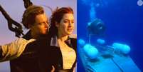 Um submarino fazia viagens para os destroços do Titanic, navio que inspirou o filme estrelado por Leonardo DiCaprio e Kate Winslet.  Foto: Purepeople