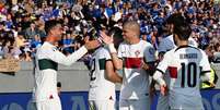 Cristiano Ronaldo marcou no final da partida (FOTO: HALLDOR KOLBEINS/AFP via Getty Images)  Foto: Esporte News Mundo