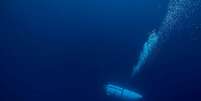 Foto sem data do submarino Titan, usado pela empresa OceanGate na expedição para visitar os destroços do Titanic  Foto: OceanGate Expeditions/Handout via REUTERS / BBC News Brasil