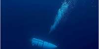 Este era o submersível Titan, da empresa OceanGate (imagem de arquivo)  Foto: Reuters / BBC News Brasil