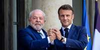 Lula e Macron discutiram o acordo entre UE e Mercosul em encontro em Paris  Foto: EPA / BBC News Brasil