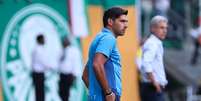 Treinador Abel Ferreira durante a derrota do Palmeiras para o Botafogo no Allianz Parque.  Foto: C&eacute;sar Greco/ Palmeiras / Esporte News Mundo
