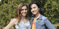 Alyson Stoner e Demi Lovato nas gravações do filme Camp Rock, grande sucesso da Disney  Foto: Reprodução